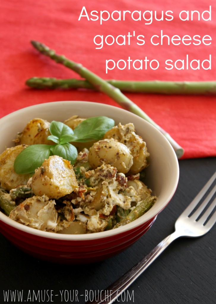 Asparagus and goat's cheese potato salad